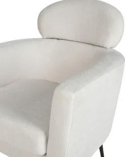 Poltrona Em Tecido Branco Soby