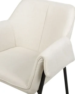 Poltrona Em Tecido Creme Arla