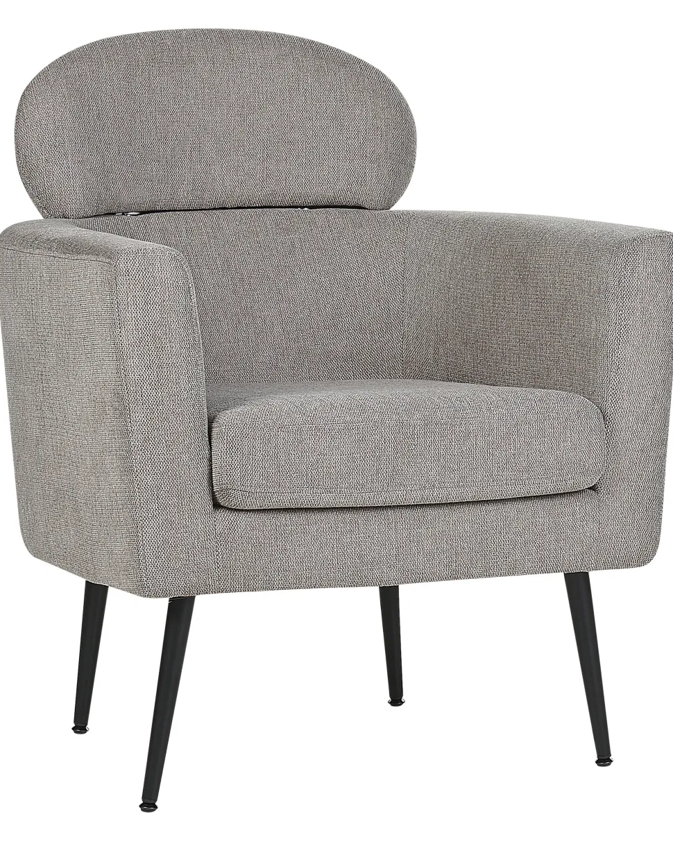 Poltrona Em Tecido Taupe Soby