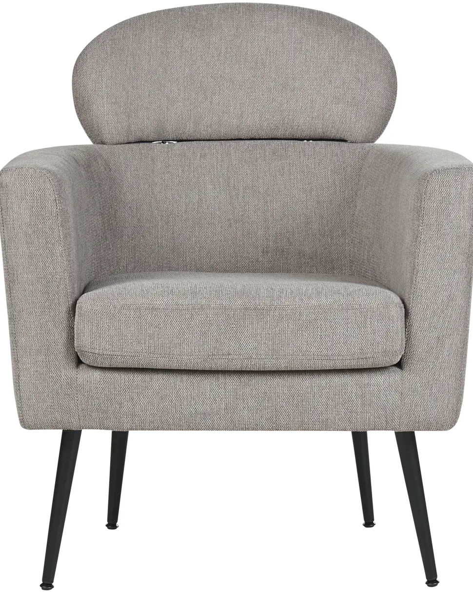 Poltrona Em Tecido Taupe Soby