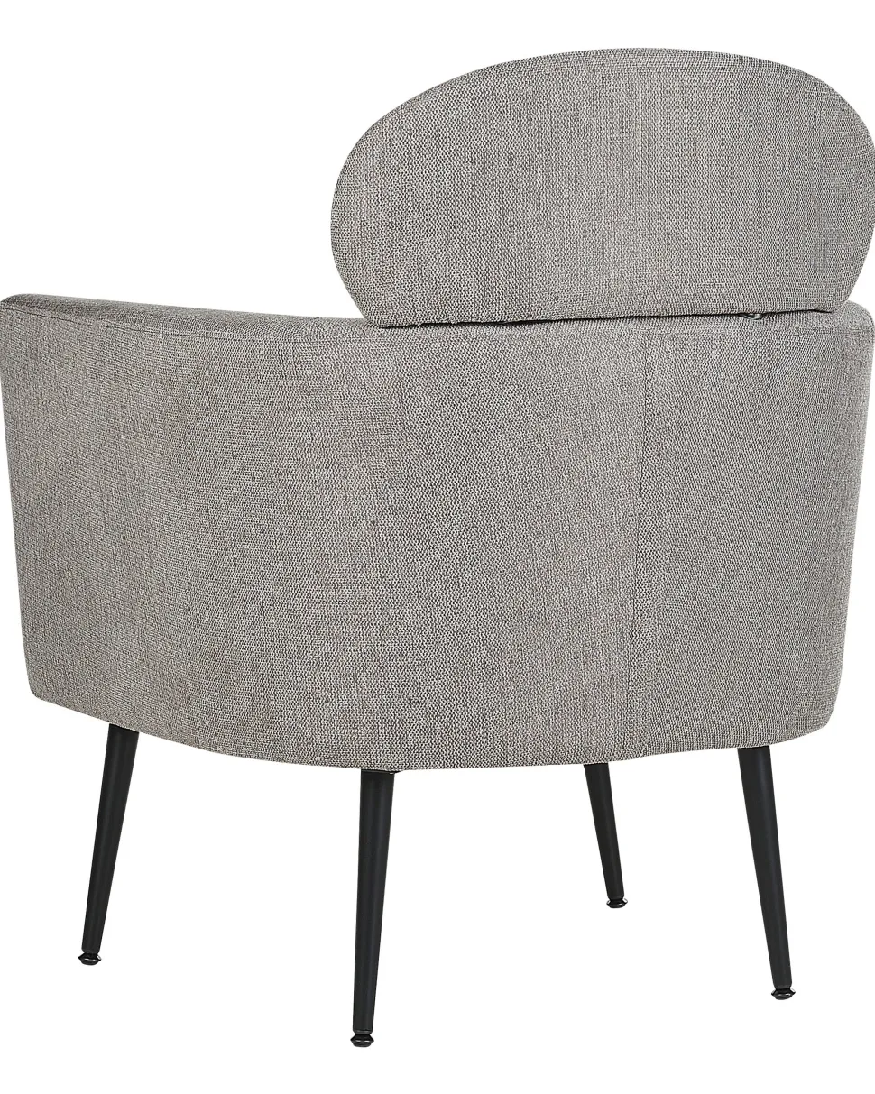 Poltrona Em Tecido Taupe Soby