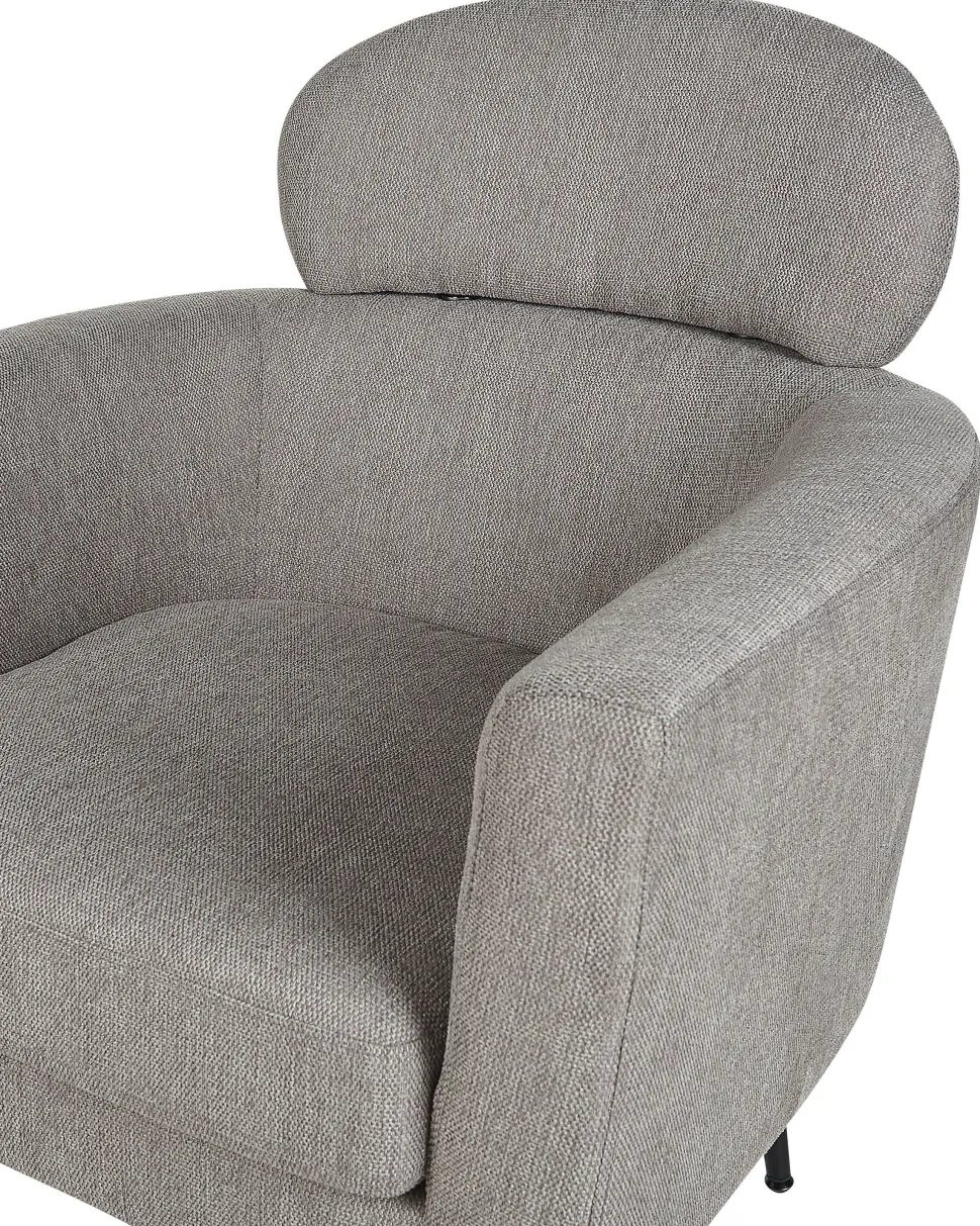 Poltrona Em Tecido Taupe Soby