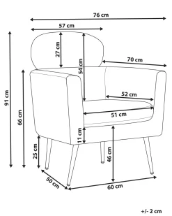 Poltrona Em Tecido Taupe Soby