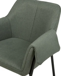 Poltrona Em Tecido Verde Escuro Arla
