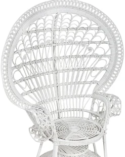 Poltrona Pavao De Rattan Branca Emmanuelle