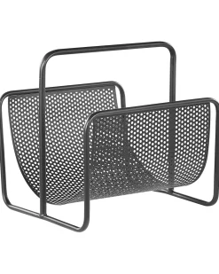 Porta Revistas Em Metal Preto Bela