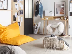 Pufe Almofada Amarelo 140 X 180 Cm Fuzzy