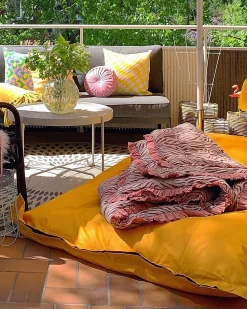 Pufe Almofada Amarelo 140 X 180 Cm Fuzzy