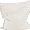 Pufe Almofada Branco E Creme 140 X 180 Cm Fuzzy