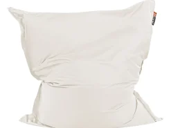 Pufe Almofada Branco E Creme 140 X 180 Cm Fuzzy