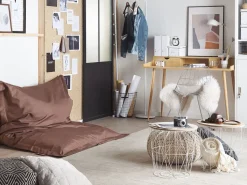 Pufe Almofada Castanho 140 X 180 Cm Fuzzy