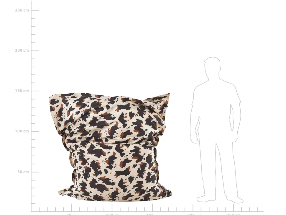 Pufe Almofada Com Padrao De Vaca 140 X 180 Cm Fuzzy