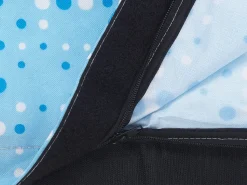 Pufe Almofada Com Padrao Bolas Azul E Branco 140 X 180 Cm Fuzzy