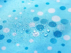 Pufe Almofada Com Padrao Bolas Azul E Branco 140 X 180 Cm Fuzzy