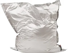 Pufe Almofada Prateado 140 X 180 Cm Fuzzy