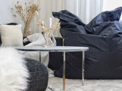 Pufe Almofada Preto 140 X 180 Cm Fuzzy