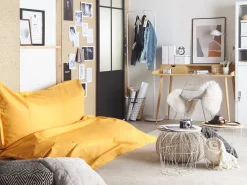 Pufe Almofada Xxl Amarelo 180 X 230 Cm Fuzzy
