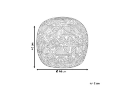 Pufe Em Algodao Macrame Rosa 40 X 40 Cm Kayseri