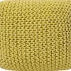 Pufe Em Tricot Amarelo 50 X 50 X 31 Cm Conrad