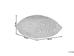 Pufe Em Tricot Amarelo 50 X 50 X 31 Cm Conrad