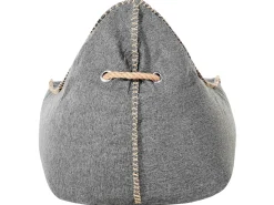 Pufe Poltrona Cinzento Linen Drop