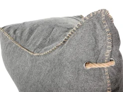 Pufe Poltrona Cinzento Linen Drop