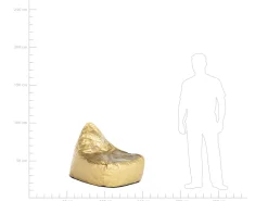 Pufe Poltrona Dourado Drop