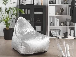 Pufe Poltrona Prateado Drop