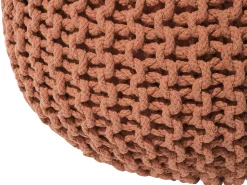 Pufe Redondo Em Tricot Cobre 50 X 35 Cm Conrad