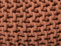 Pufe Redondo Em Tricot Cobre 50 X 35 Cm Conrad