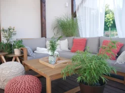 Pufe Redondo Em Tricot Cobre 40 X 25 Cm Conrad