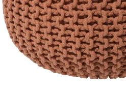 Pufe Redondo Em Tricot Cobre 40 X 25 Cm Conrad