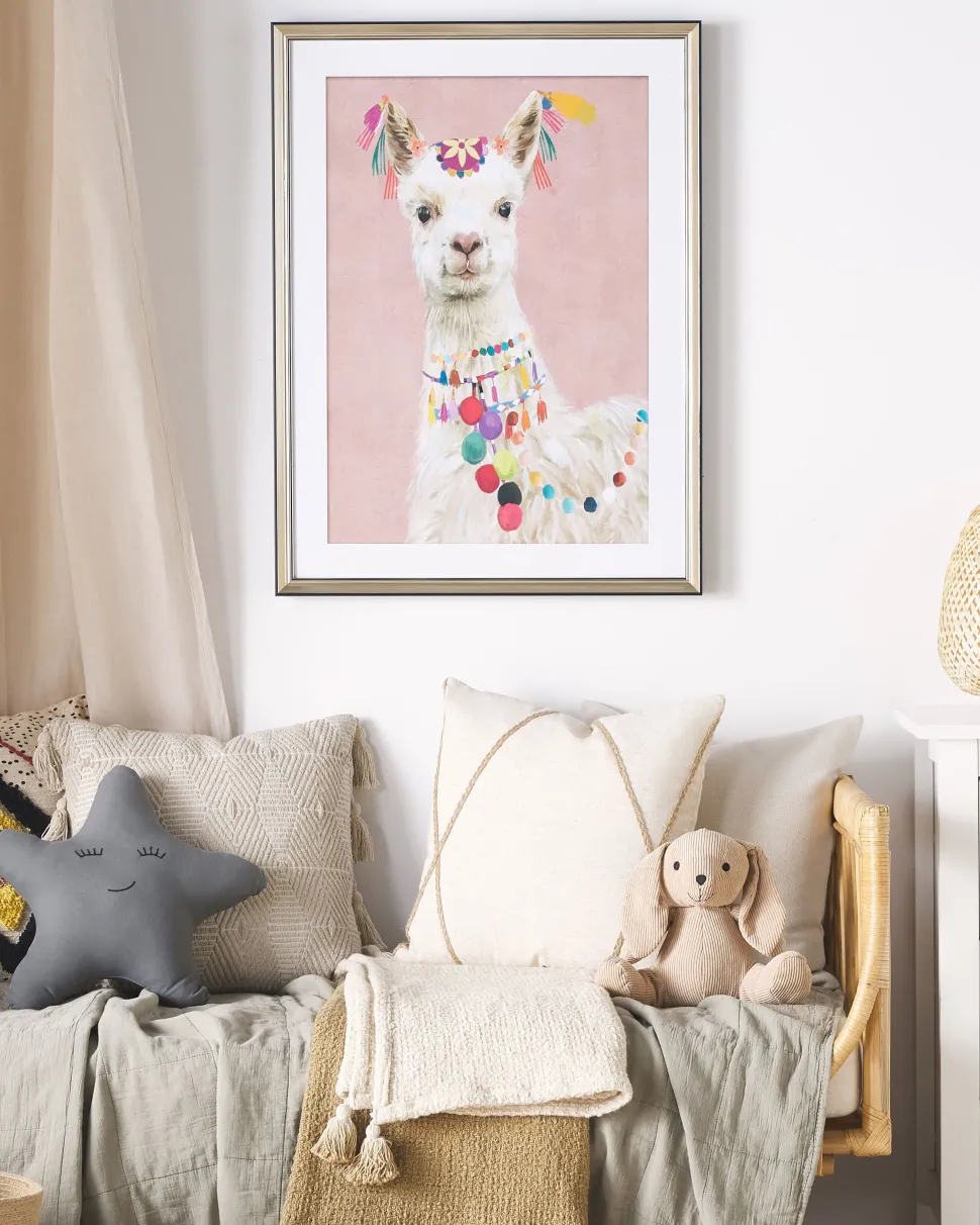 Quadro Com Moldura 60 X 80 Cm Rosa Balala