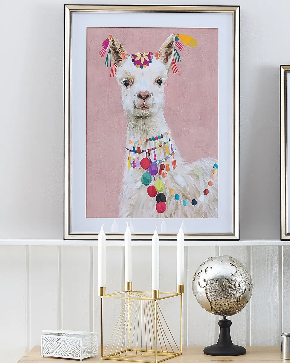 Quadro Com Moldura 60 X 80 Cm Rosa Balala