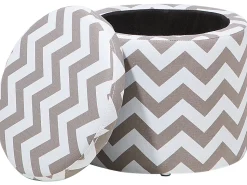 Repousa-Pes Cinzento E Branco Com Arrumação Tunica