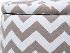 Repousa-Pes Cinzento E Branco Com Arrumação Tunica