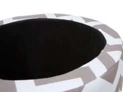 Repousa-Pes Cinzento E Branco Com Arrumação Tunica