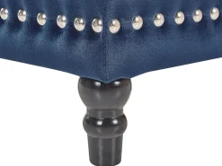 Repousa-Pes Em Veludo Azul Escuro Com Arrumação Loretto