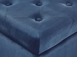 Repousa-Pes Em Veludo Azul Escuro Com Arrumação Loretto