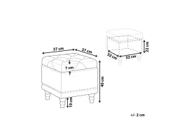 Repousa-Pes Em Veludo Azul Escuro Com Arrumação Loretto