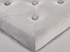 Repousa-Pes Em Veludo Cinzento Claro Com Arrumação Loretto