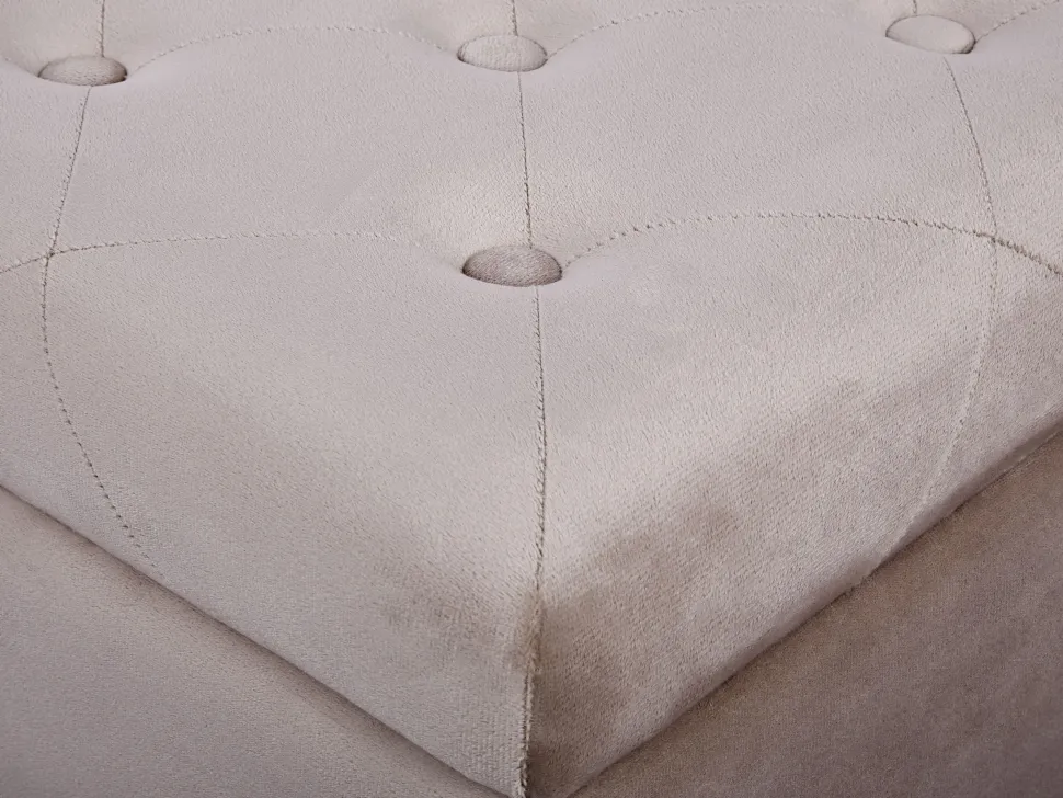 Repousa-Pes Em Veludo Rosa Salmao Com Arrumação Loretto