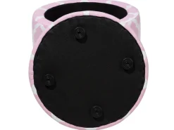 Repousa-Pes Rosa E Branco Com Arrumação Tunica