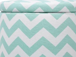 Repousa-Pes Verde E Branco Com Arrumação Tunica