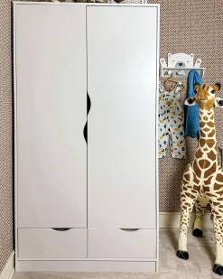 Roupeiro Com 2 Portas E 2 Gavetas Branco 180 Cm Bremen