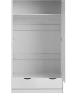 Roupeiro Com 2 Portas E 2 Gavetas Branco 180 Cm Bremen