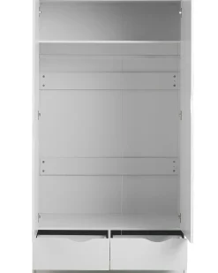 Roupeiro Com 2 Portas E 2 Gavetas Branco 180 Cm Bremen