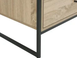 Roupeiro Com 2 Portas E Gaveta Castanho Claro 180 Cm Schwedt