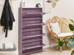Sapateira Com 4 Gavetas Em Metal Violeta Torrens