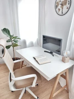 Secretaria Branca Com 2 Gavetas 120 X 70 Cm Sheslay